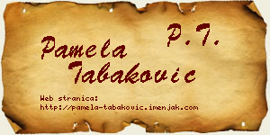 Pamela Tabaković vizit kartica